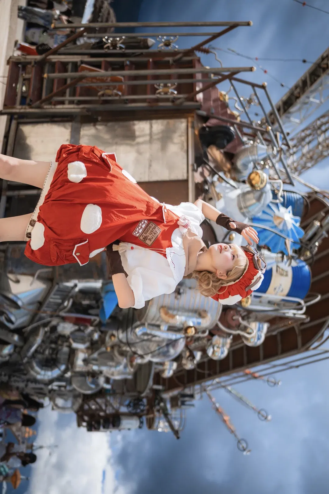 紅波點Lolita與機械飛行器，宮崎駿風奇幻旅拍 - 第 3 張