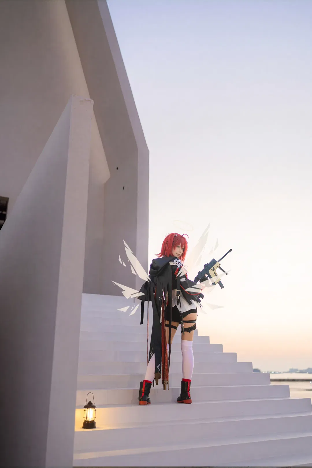【新约能天使cos】明日方舟里的纯白几何战斗天使 - 第 7 张