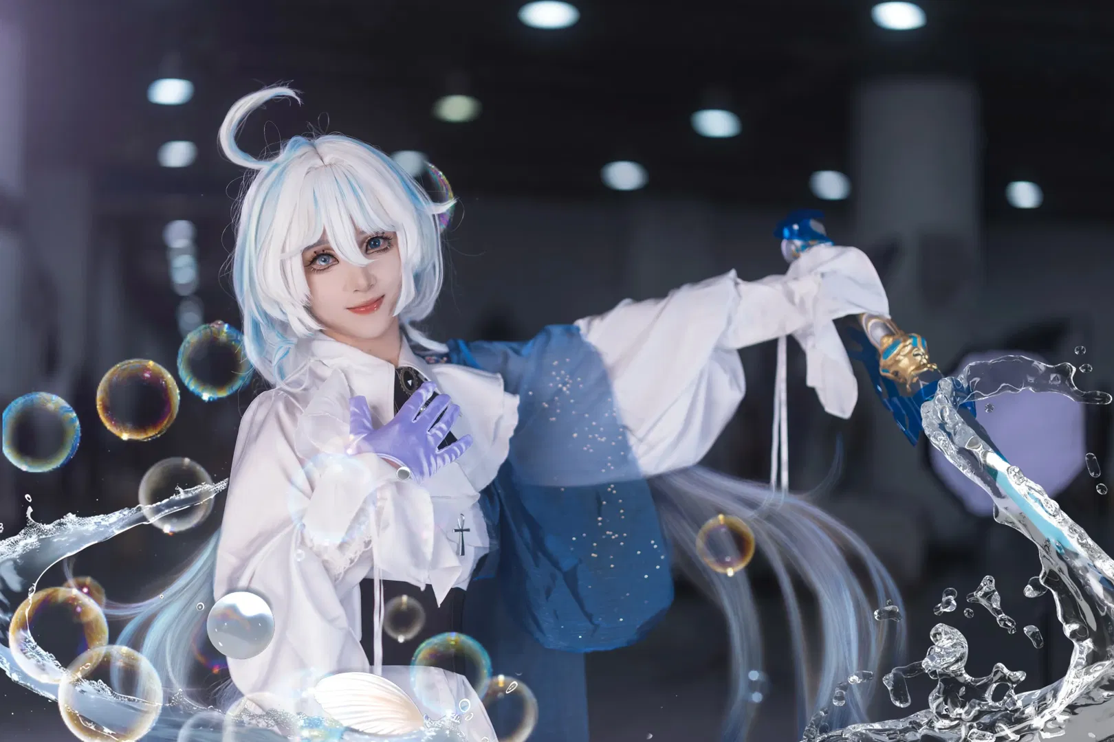 【芙宁娜cos】私设水元素魔法少女的漫展返图 - 第 3 张