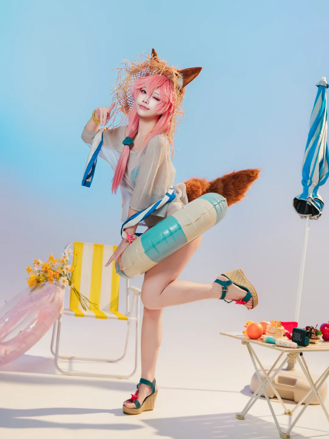【玉藻前cos】命運冠位指定槍狐的夏日沙灘審判 - 第 1 張