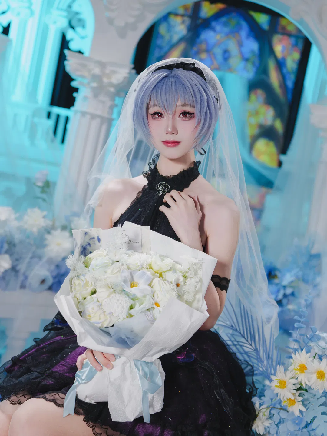 【绫波丽cos】EVA新世纪福音战士花之语，蓝玫瑰依然盛放 - 第 6 张