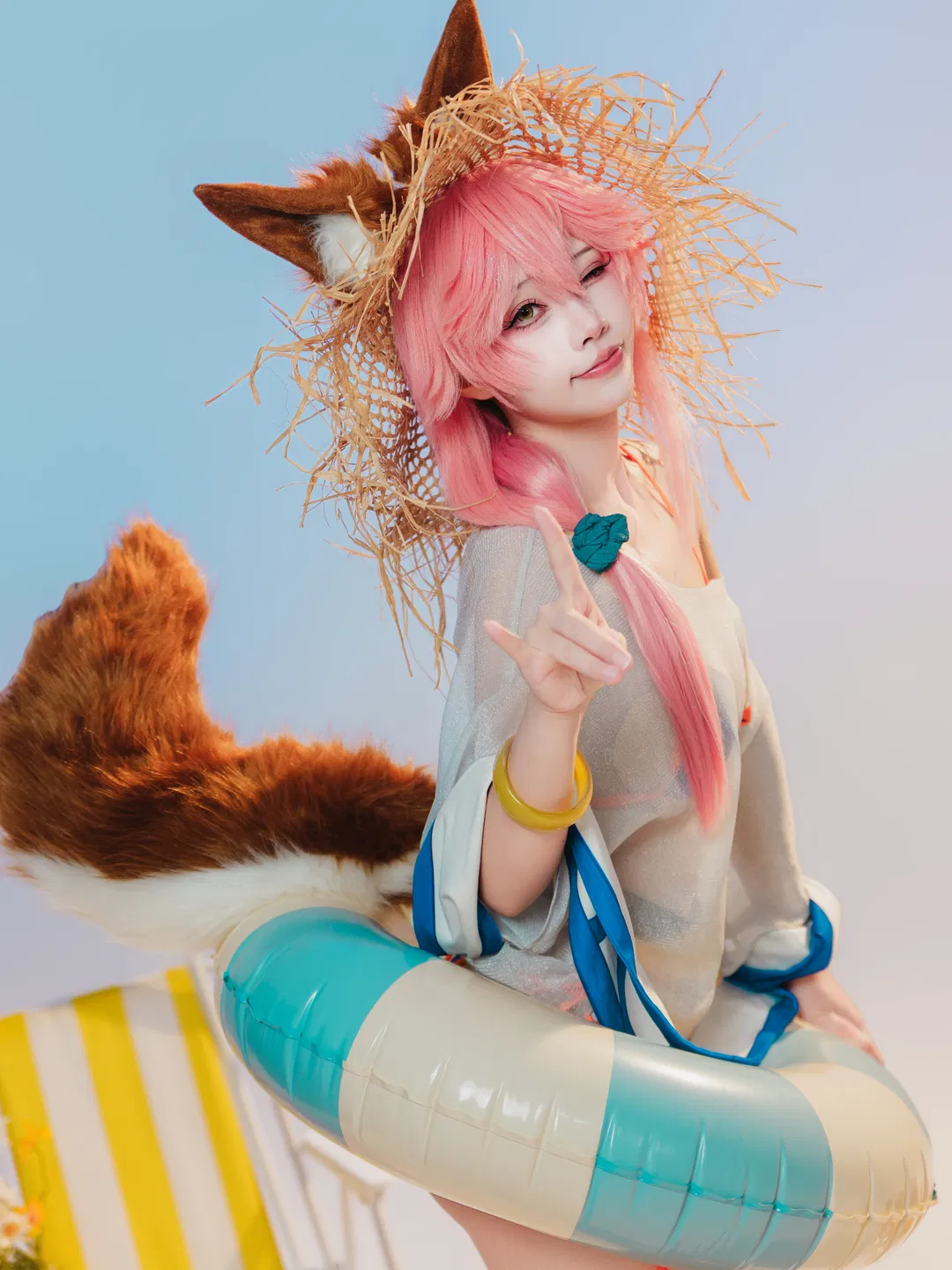 【玉藻前cos】命运冠位指定枪泳装夏日登场 - 第 3 张