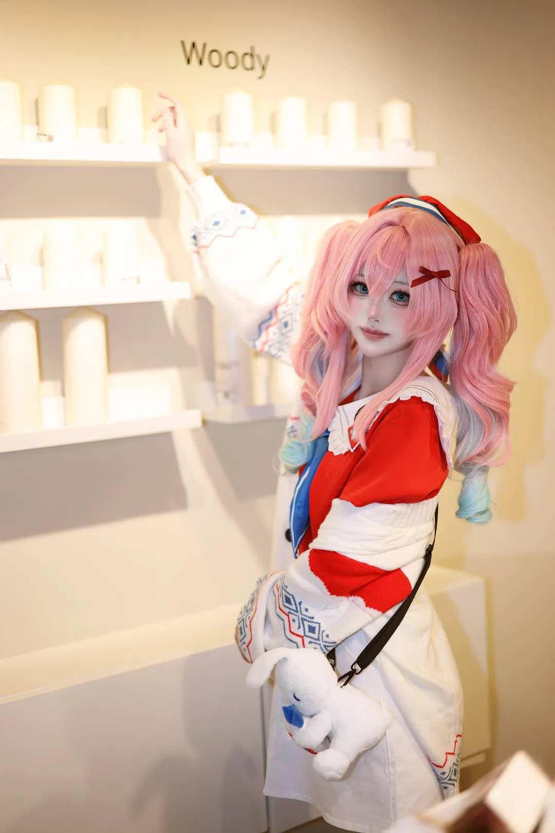 【风堇cos】崩坏星穹铁道里的风堇，红白配色的甜酷女孩 - 第 2 张