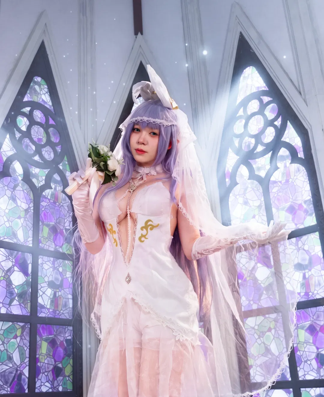 【新泽西cos】碧蓝航线新泽西花嫁，教堂里的纯白浪漫 - 第 2 张