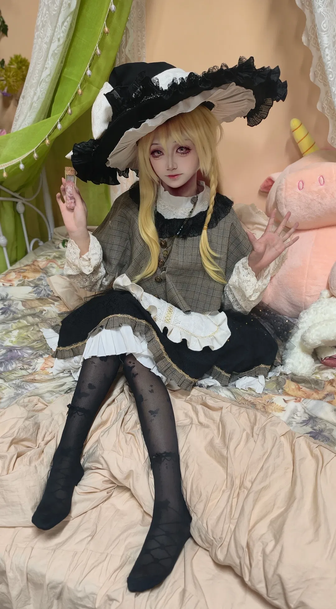 【霧雨魔理沙cos】東方Project的魔法使，格紋與蕾絲的童話感演繹