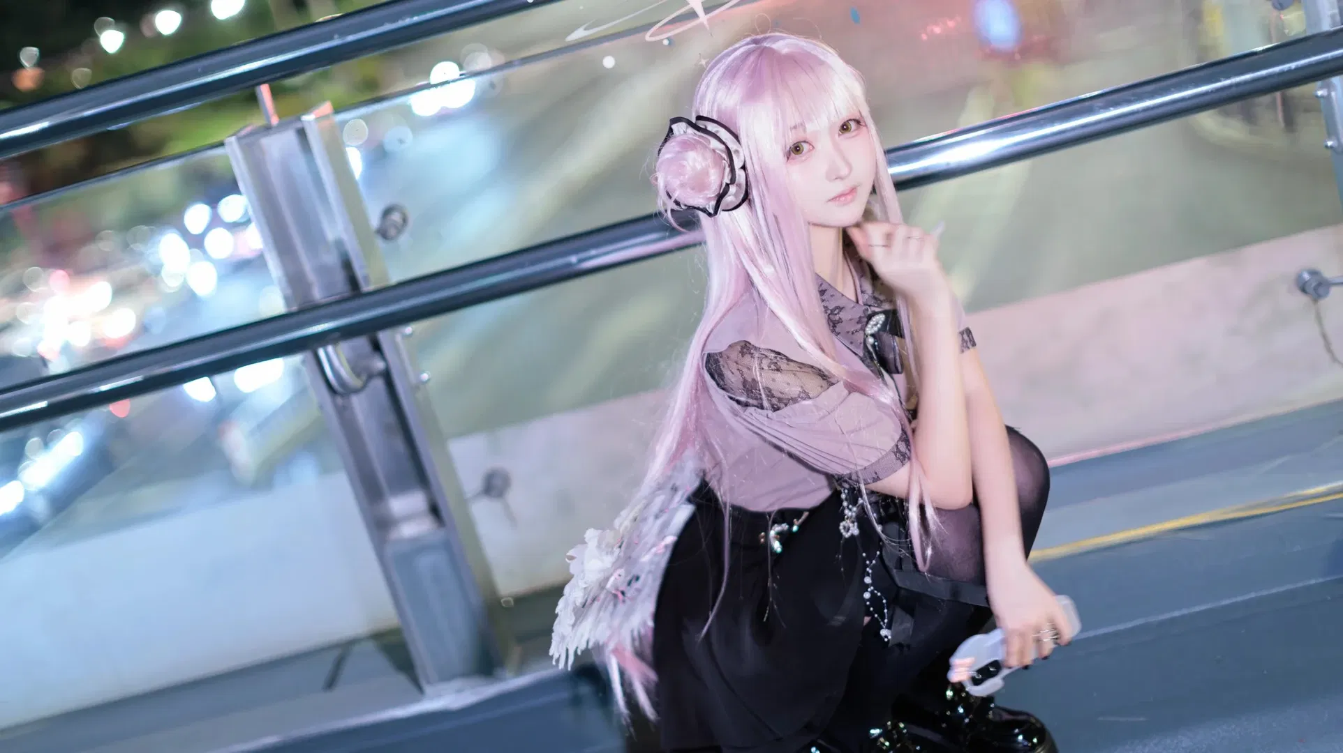 【聖園未花cos】蔚藍檔案的粉色天使夜晚降臨 - 第 4 張