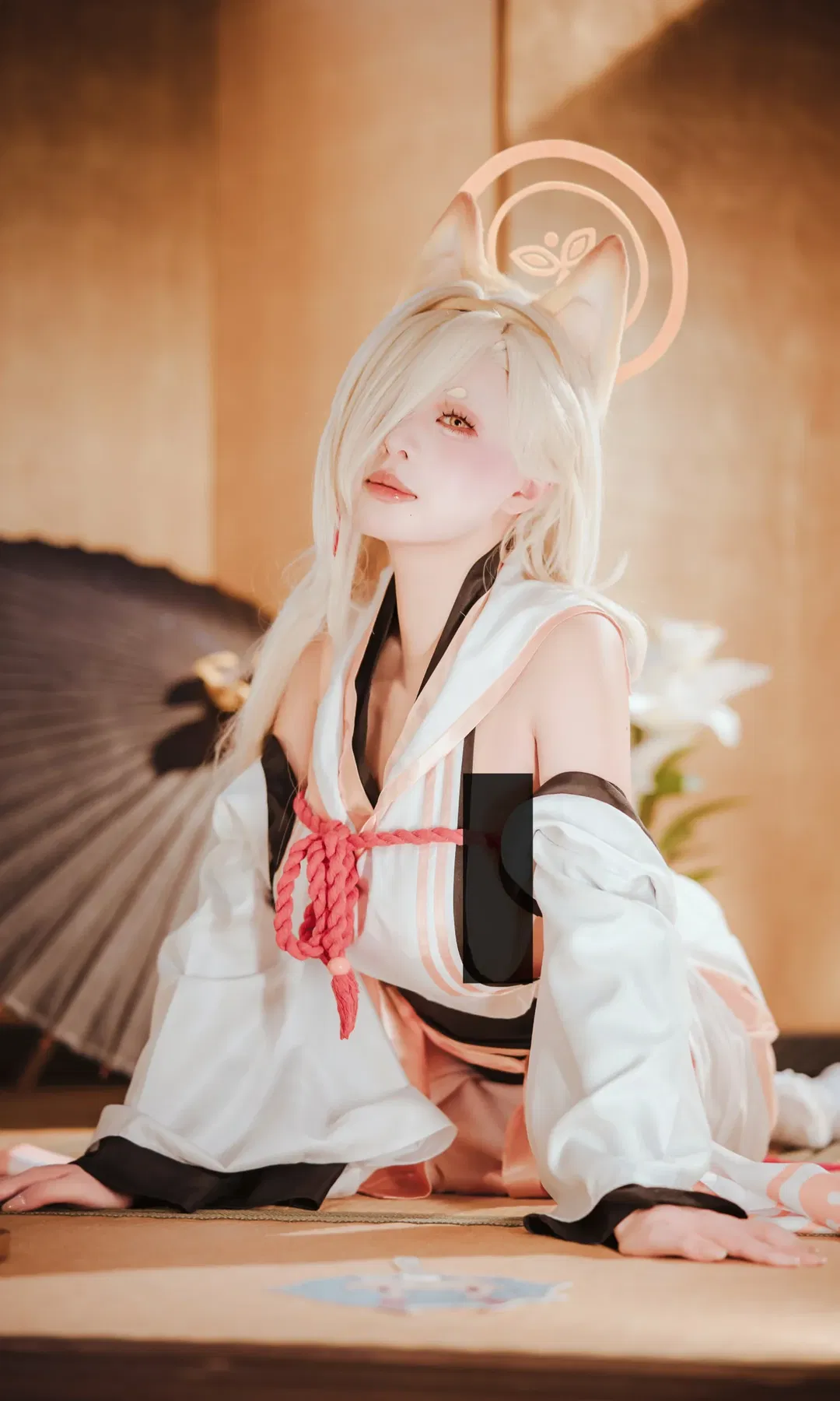 【桑上カホコスプレ】ブルーアーカイブ 和風狐耳少女のスタジオ撮影記録 - 2 枚目