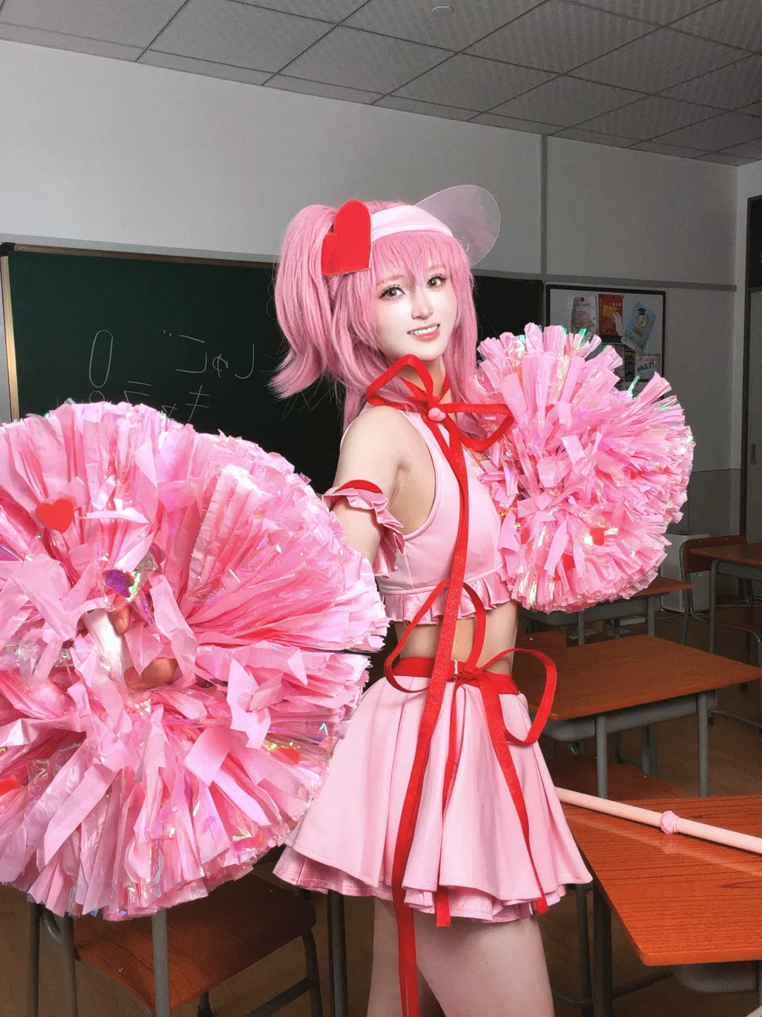 【日奈森亚梦cos】守护甜心 亚梦小兰的元气粉色啦啦队 - 第 1 张