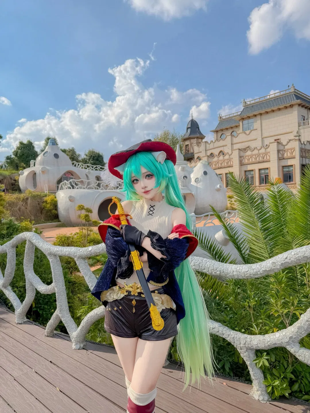 初音cos穿靴子的貓劍客，鳳龍灣阿拉丁小鎮冒險記 - 第 3 張