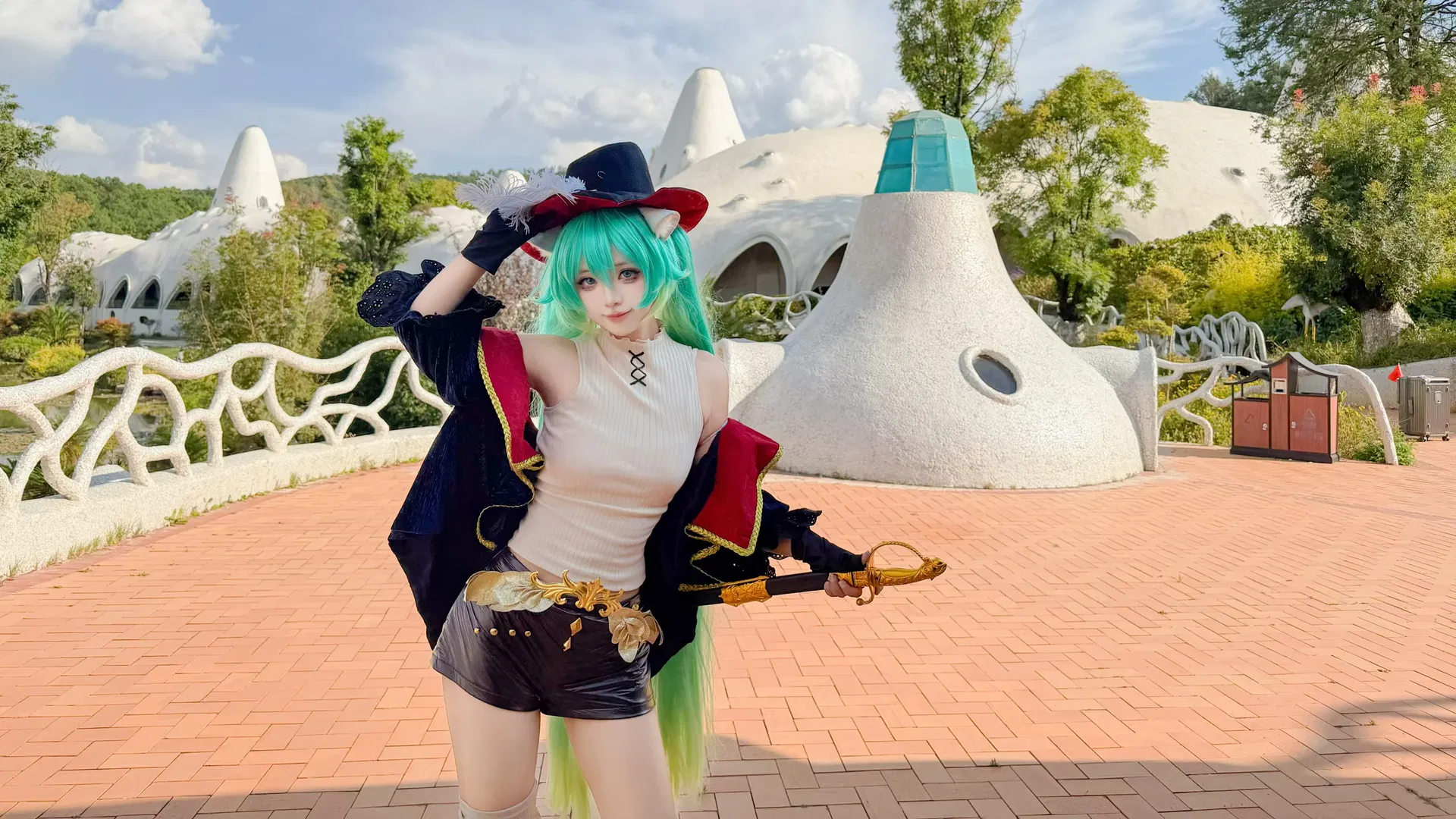 初音cos穿靴子的貓劍客，鳳龍灣阿拉丁小鎮冒險記 - 第 7 張