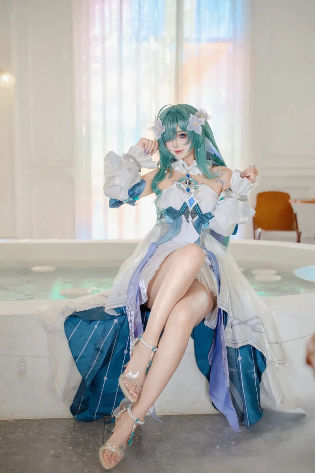 【沃雅妮莎cos】原神水之秘境的梦幻定格 - 第 4 张