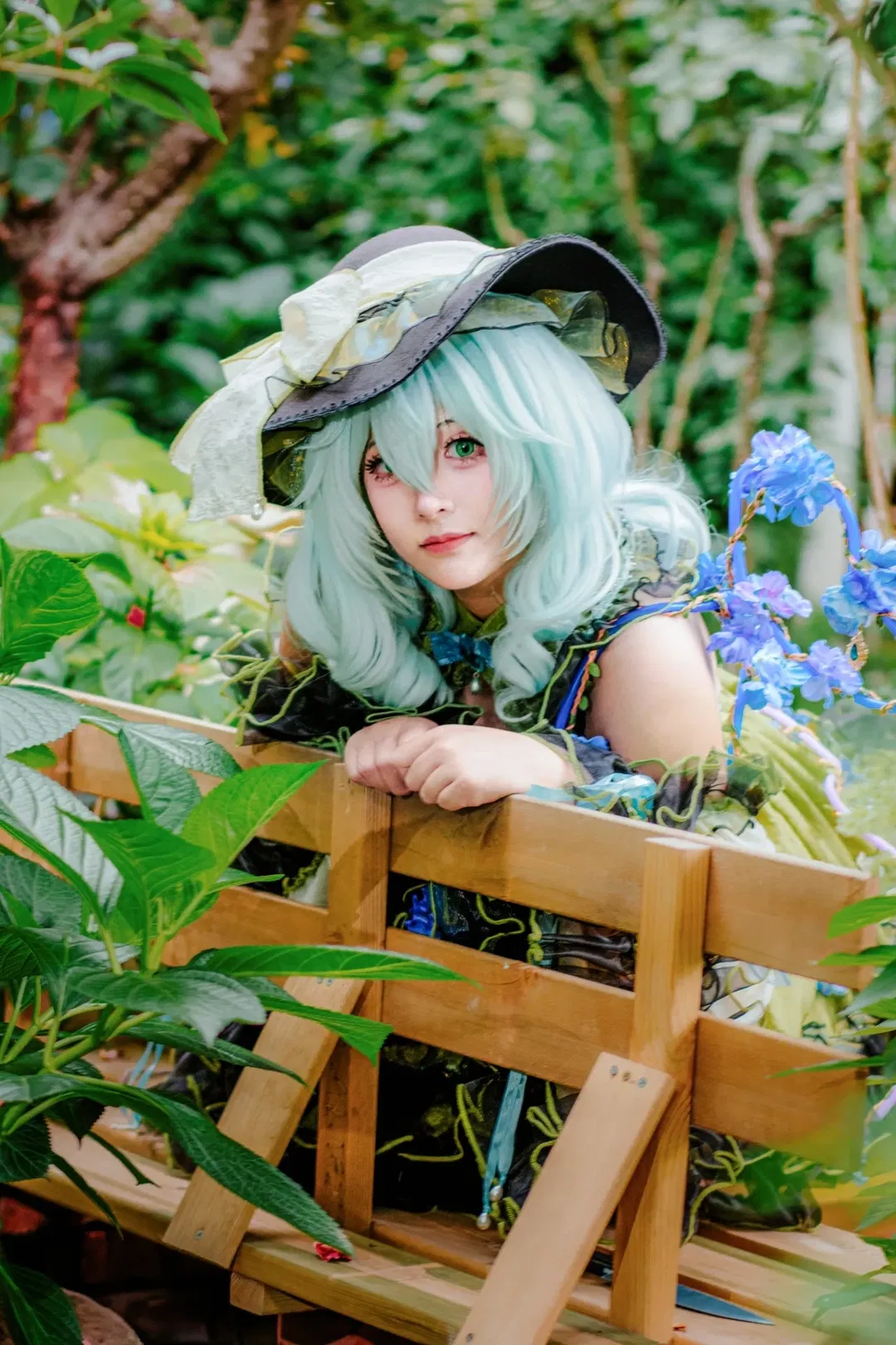 【古明地恋cos】东方project 绣球花丛中的绿意 - 第 1 张