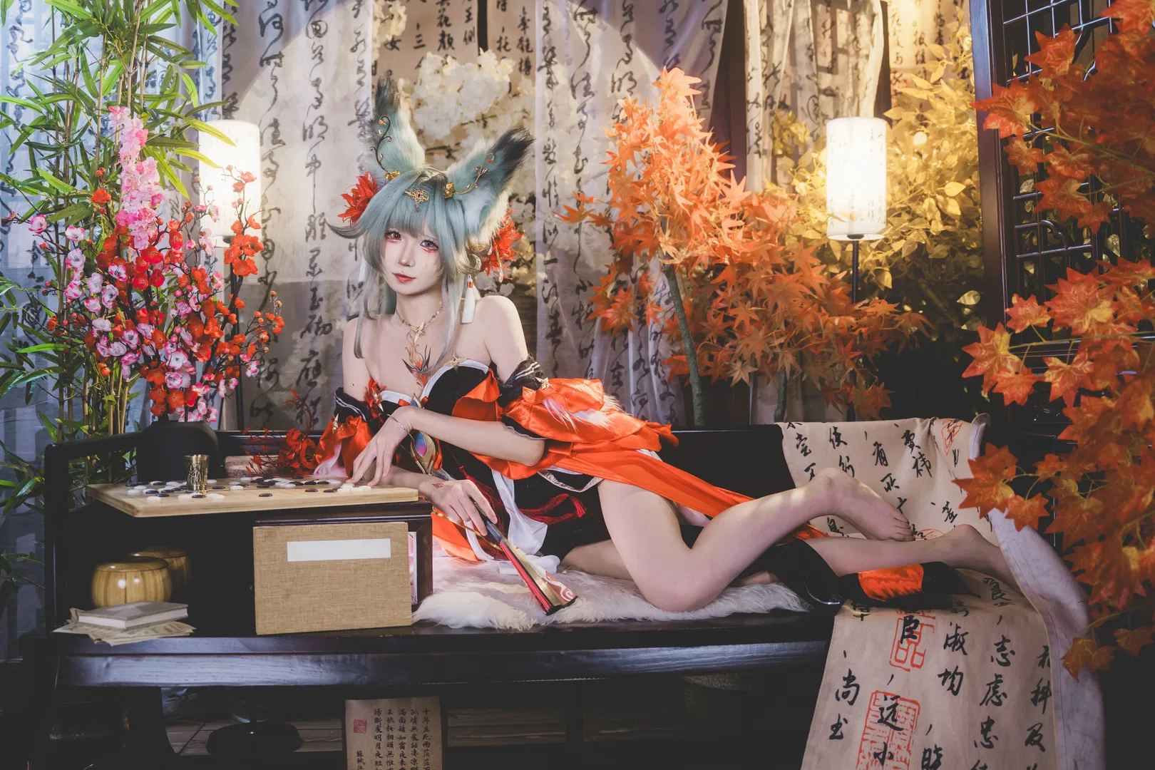 【弗洛洛cos】鸣潮心月狐，红枫庭院里的绝美落子 - 第 4 张