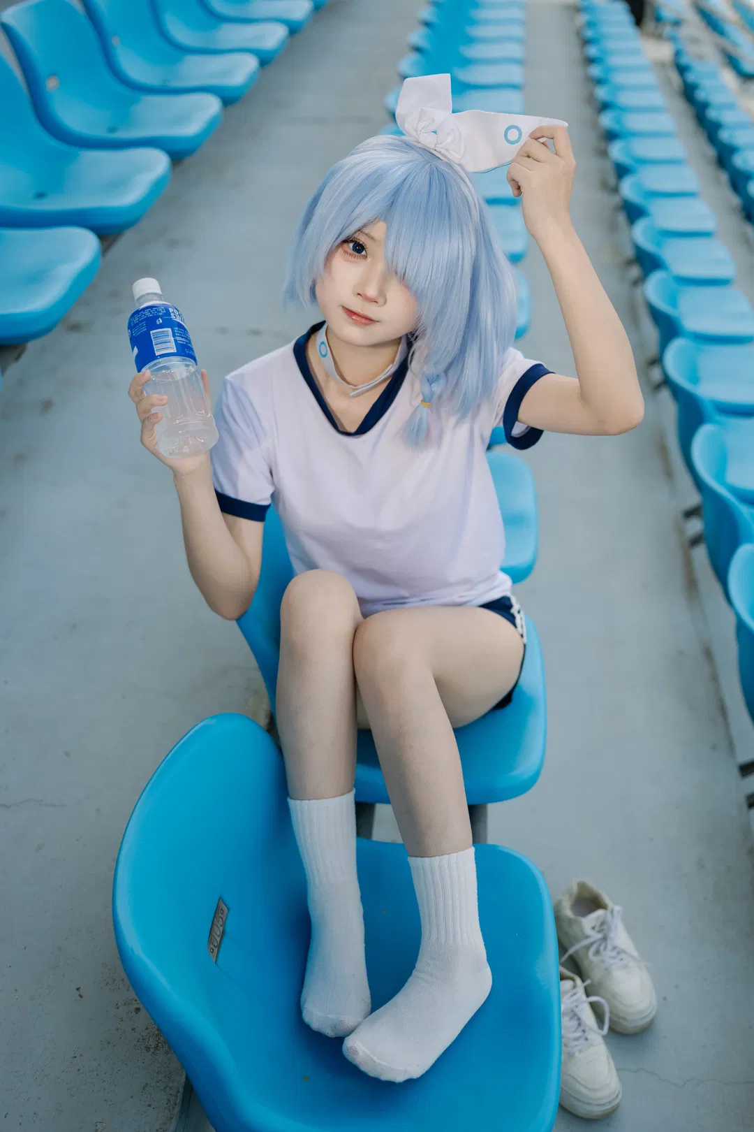 【阿羅娜cos】體育場的藍白夏日，體操服日常記錄