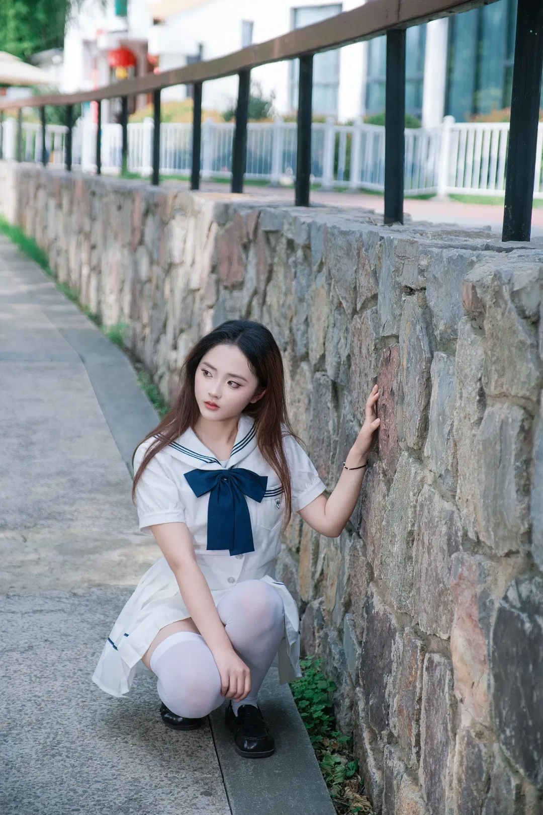 雾水连天里的JK制服少女写真 - 第 7 张