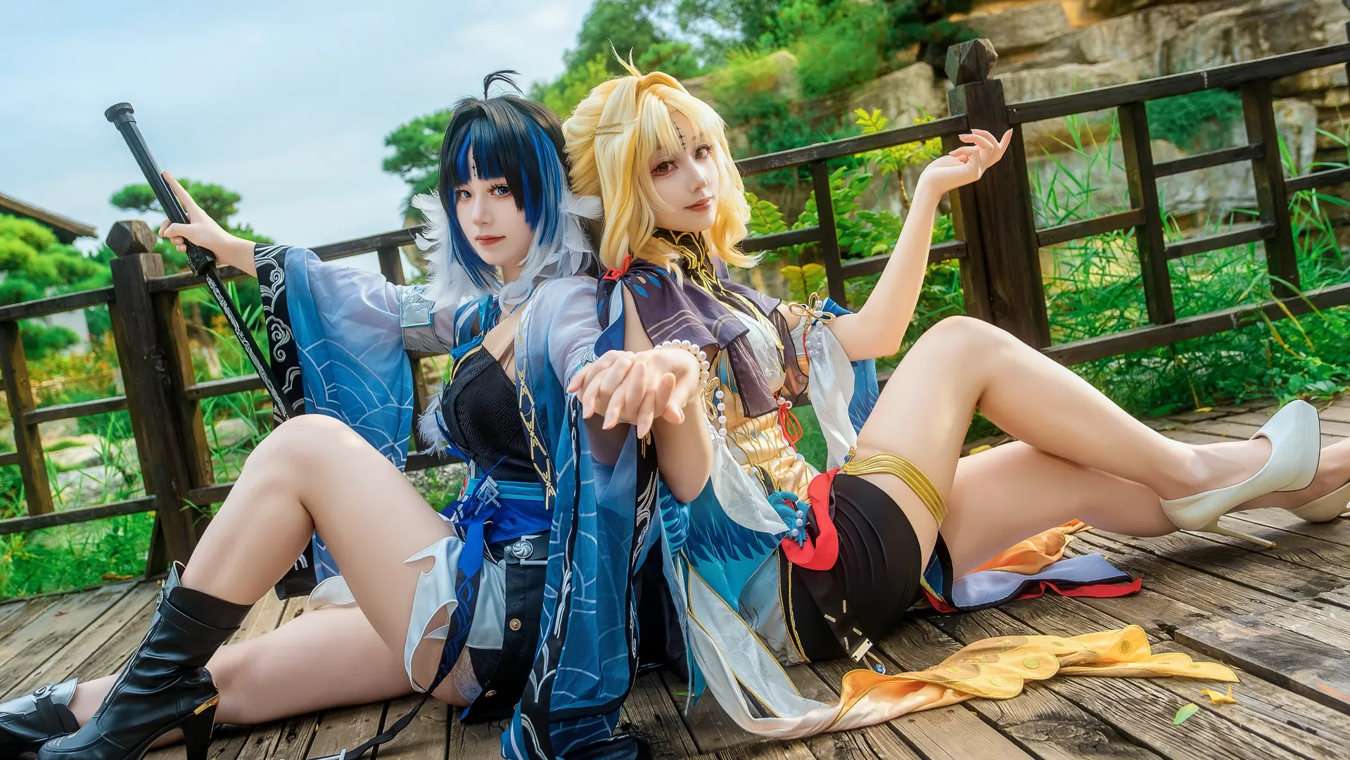 【穗穗秧秧cos】鸣潮姐妹花的园林日常 - 第 4 张