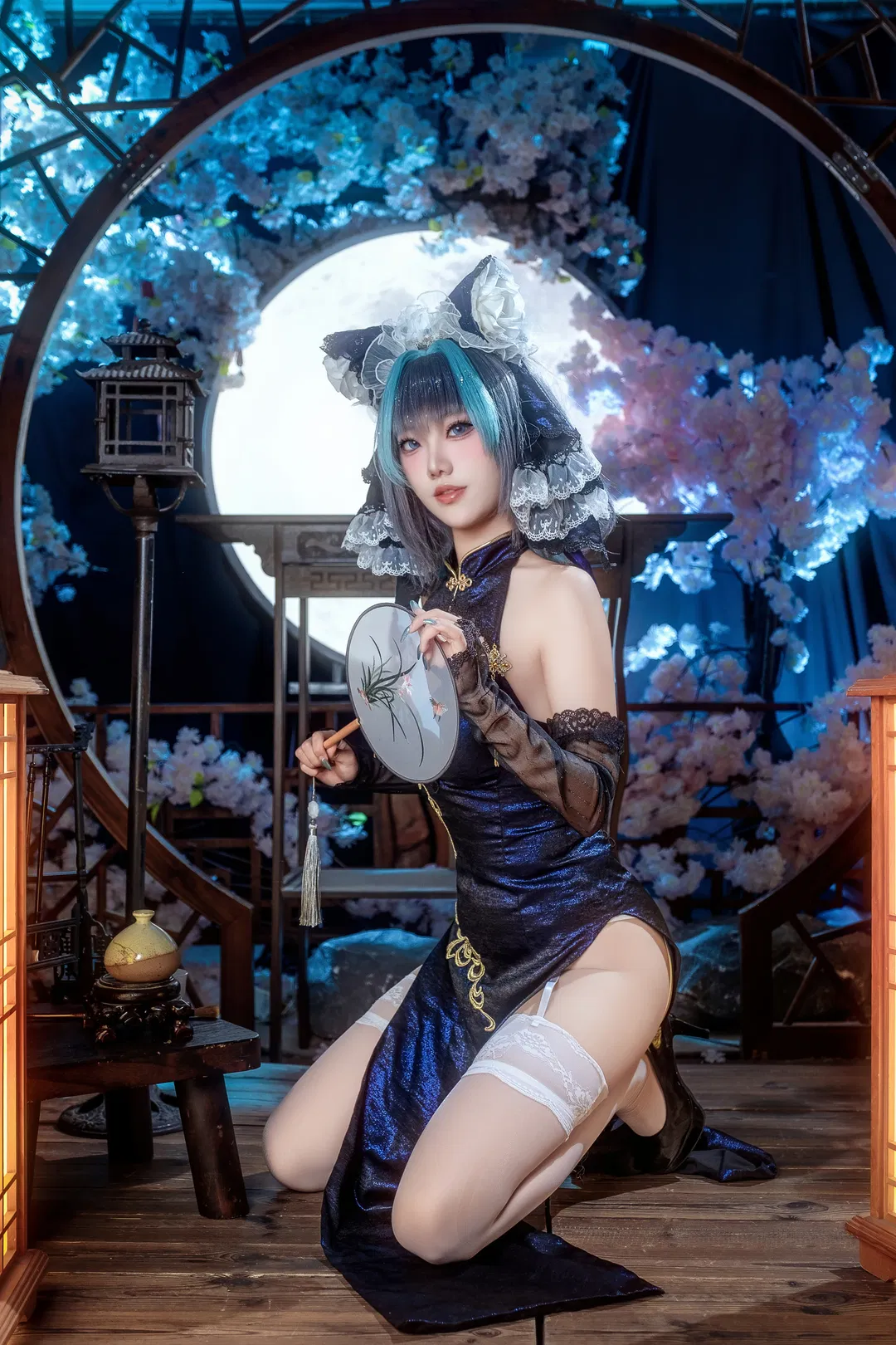 【柴郡cos】碧蓝航线柴郡猫的月下旗袍夜 - 第 3 张