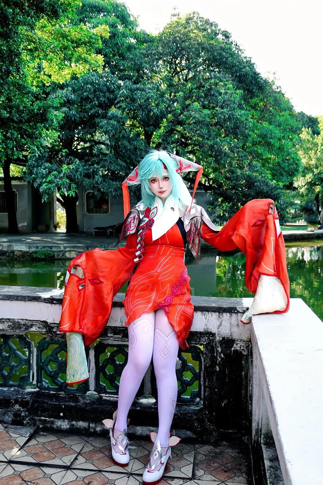 【少司缘cos】佛山中山公园古风建筑与湖畔的完美适配 - 第 4 张