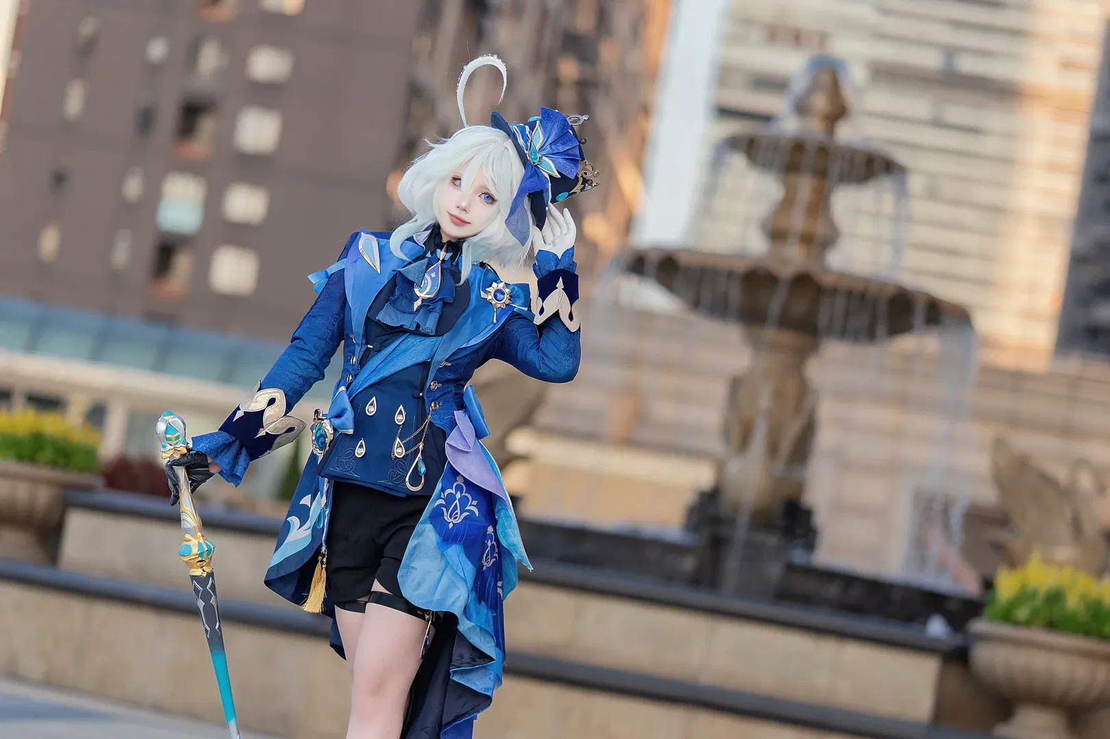 【芙宁娜cos】原神水神芙宁娜的外景正片记录 - 第 9 张