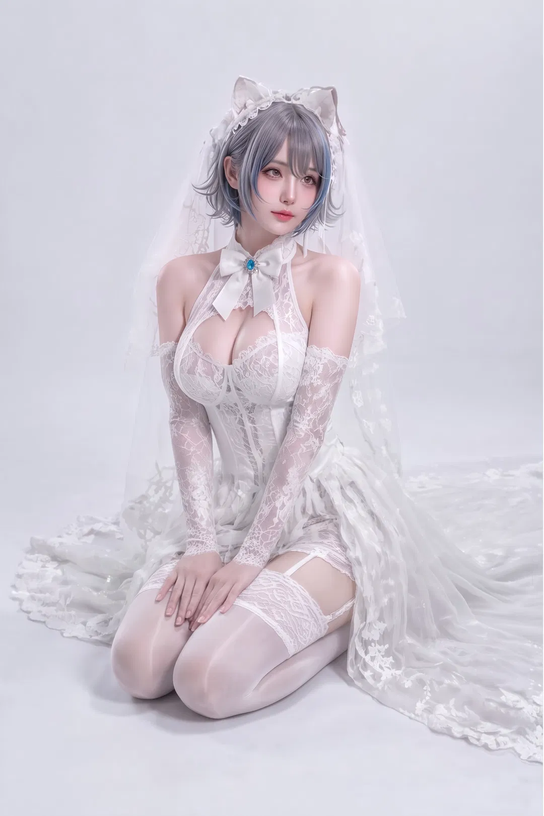【柴郡cos】碧藍航線花嫁造型展現純白性感 - 第 2 張