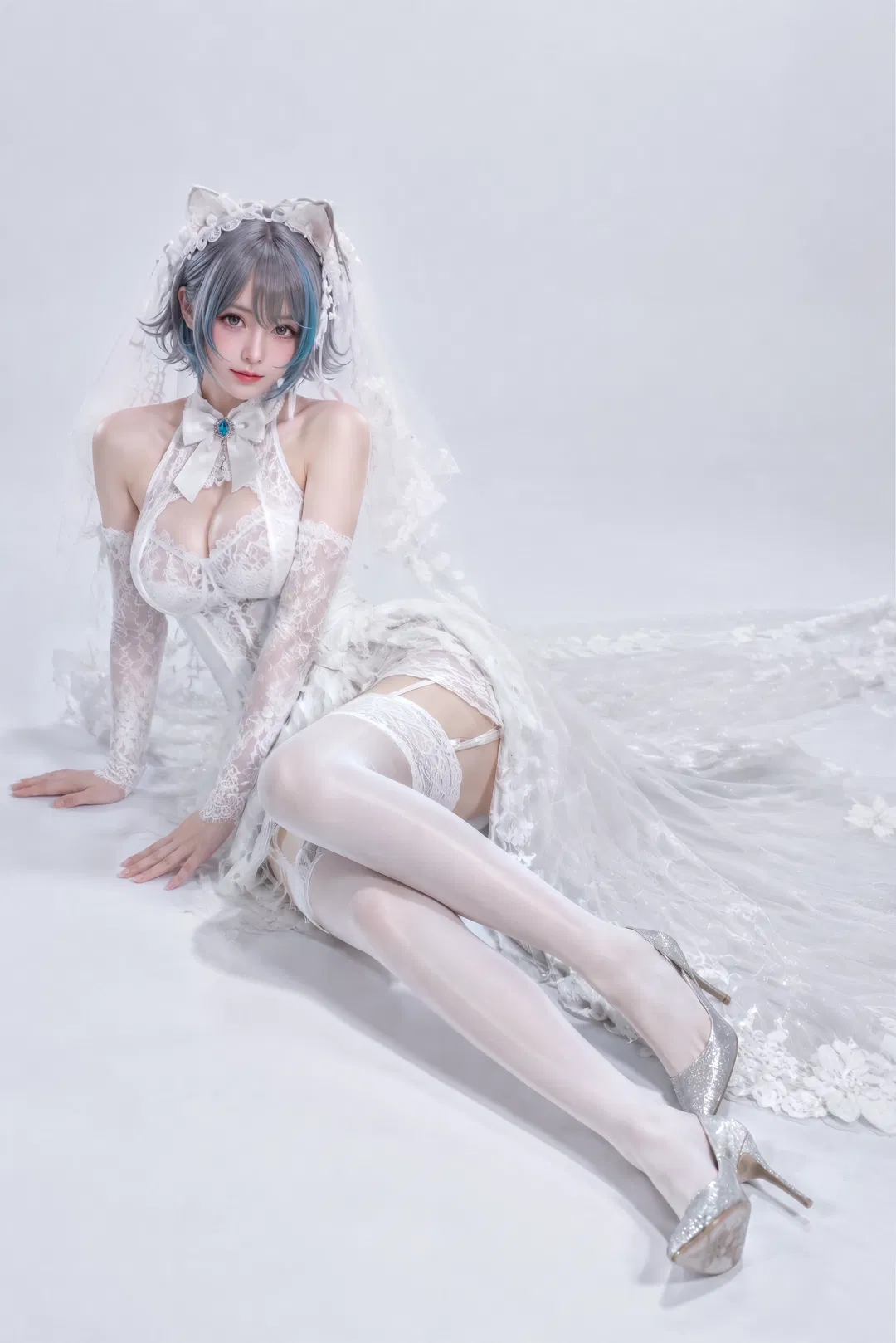 【柴郡cos】碧藍航線花嫁造型展現純白性感 - 第 4 張