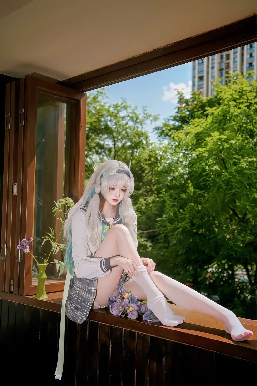 【流螢cos】崩壞星穹鐵道春日窗臺，白絲與花的浪漫邂逅 - 第 2 張