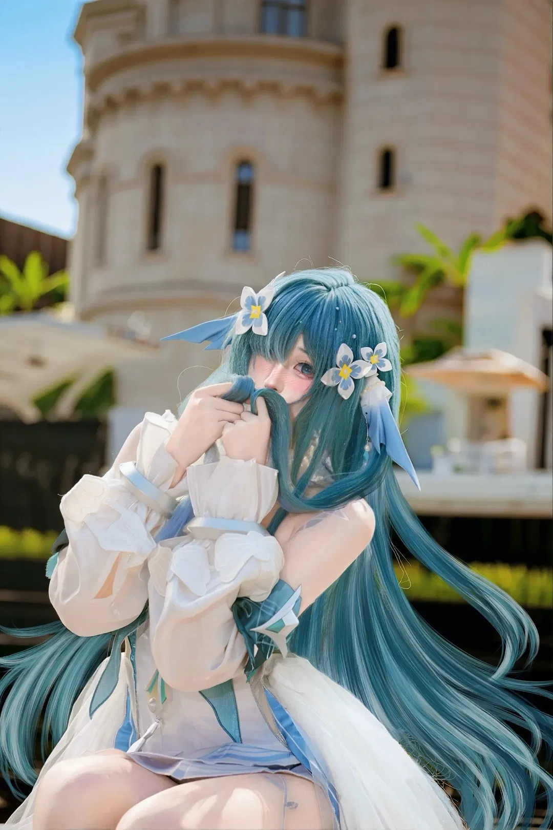 【沃雅妮莎cos】至冬国度的寒风中绽放的冰蓝之花 - 第 3 张