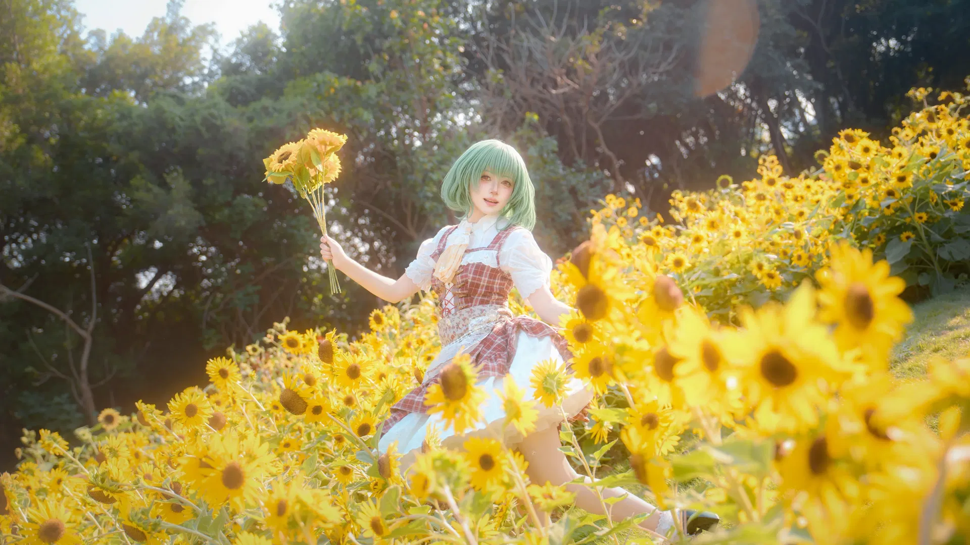 【風見幽香cos】在向日葵花海中感受花之妖怪的生命力 - 第 4 張