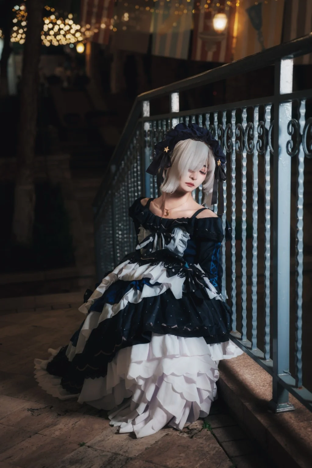 【夏目安安cos】魔法少女的魔女裁判 华丽洛丽塔夜景拍摄记录 - 第 2 张