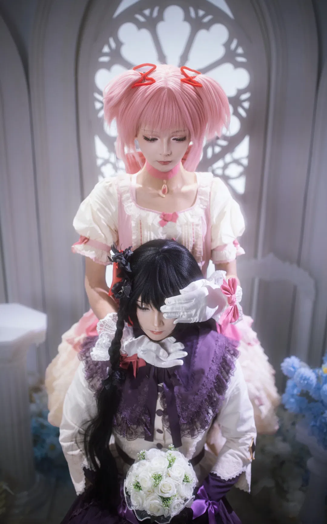 【鹿目圆cos】魔法少女小圆花海画框中的梦幻定格 - 第 3 张