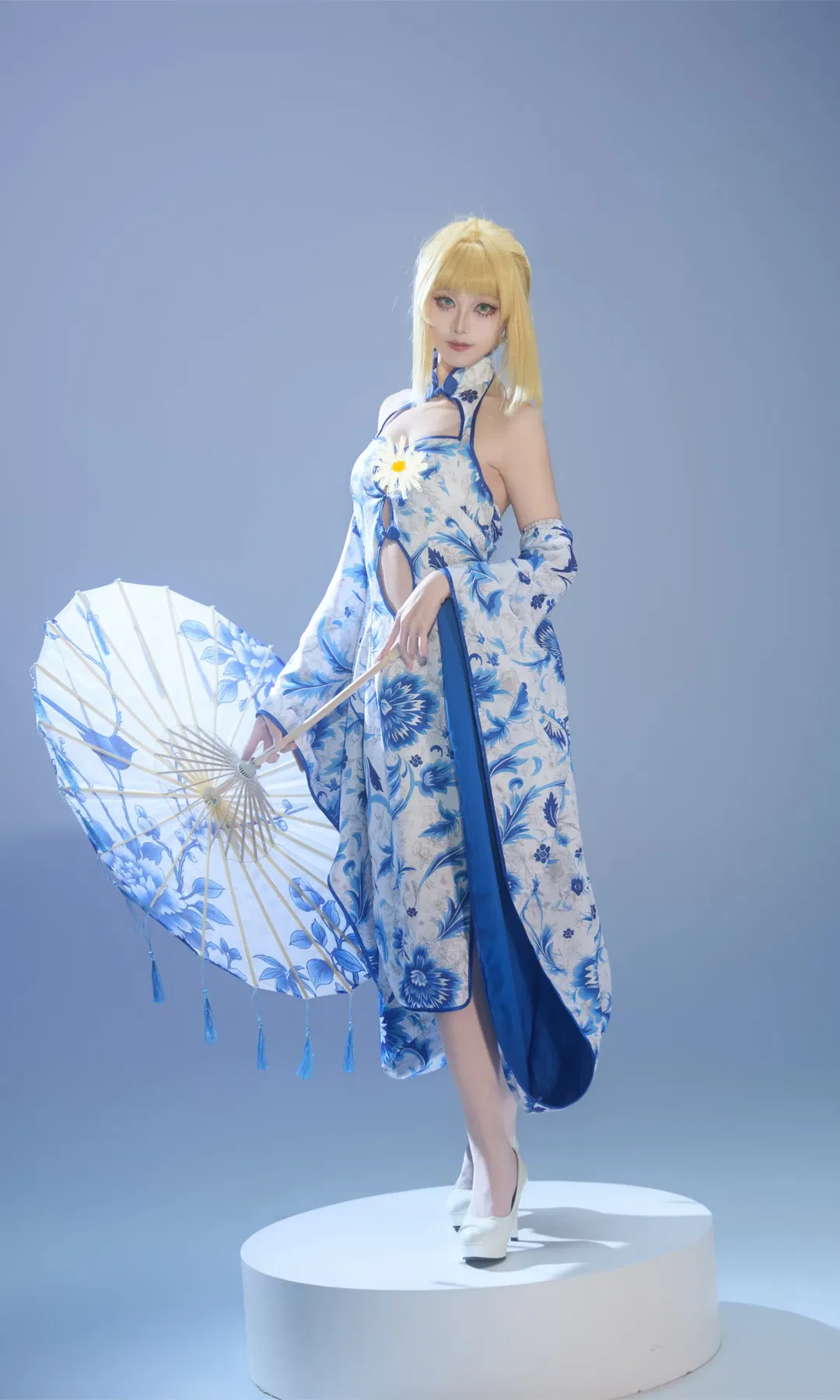 【阿尔托莉雅cos】当Fate骑士王遇上青花瓷旗袍 - 第 1 张