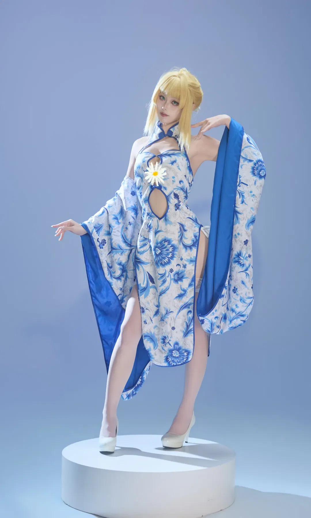 【阿尔托莉雅cos】当Fate骑士王遇上青花瓷旗袍 - 第 3 张