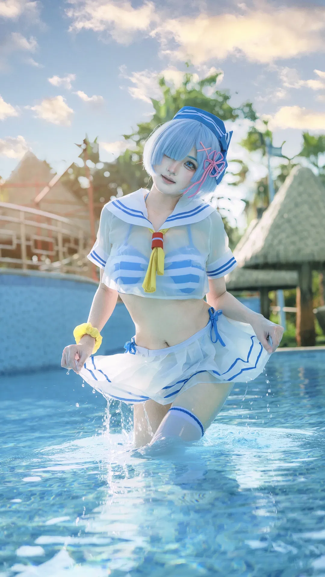 【蕾姆cos】Re:从零开始的异世界生活夏日泳池限定 - 第 2 张