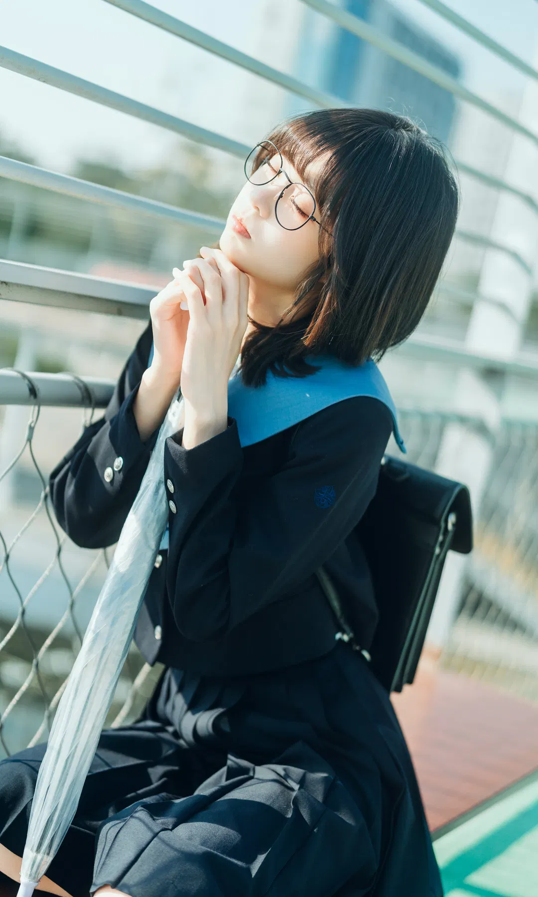 天晴了雨停了，用索尼135GM记录JK制服的晴天临场感大片 - 第 3 张