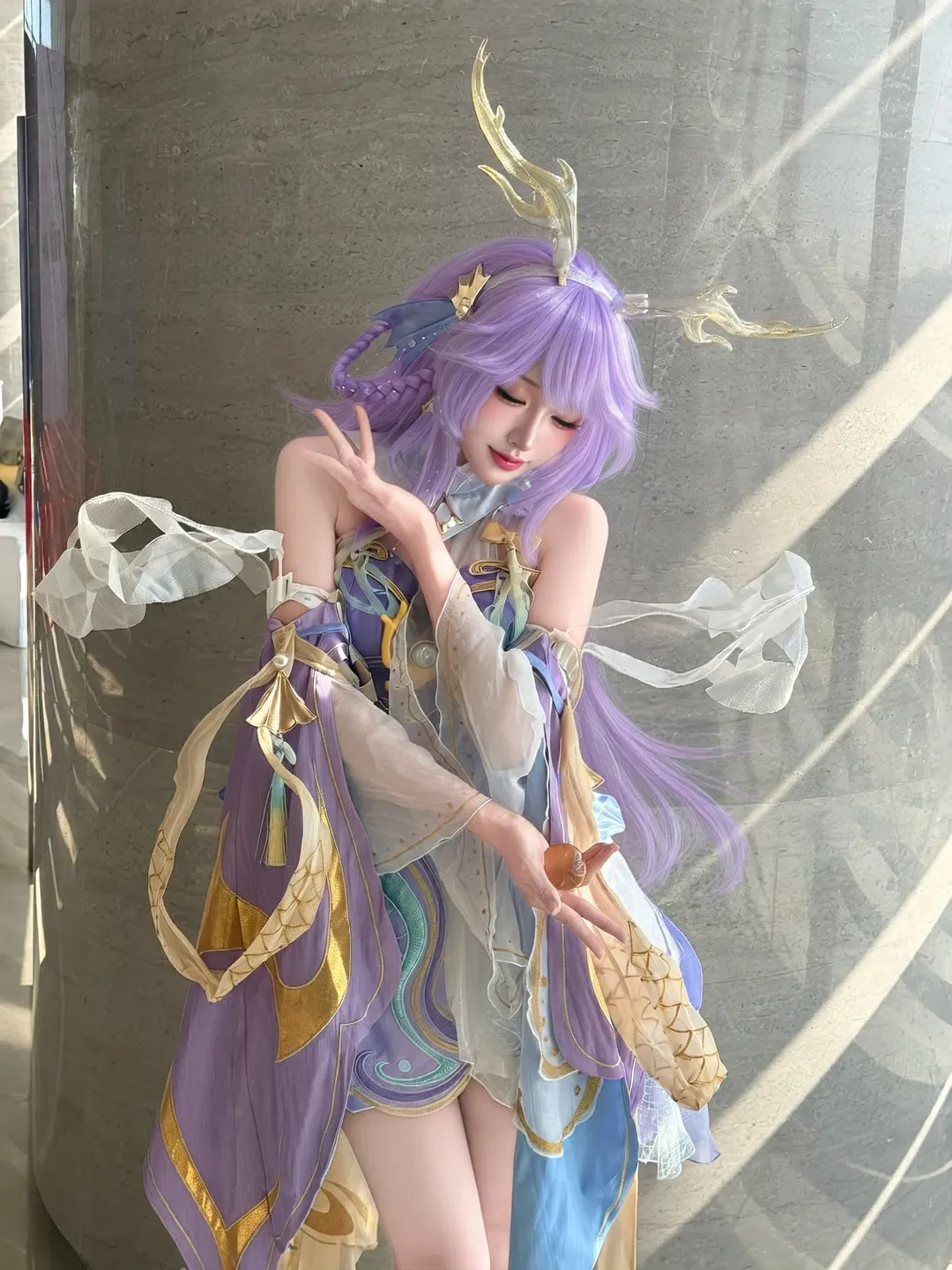 【西施cos】王者荣耀游龙堇华的小紫龙拍照姿势分享 - 第 3 张