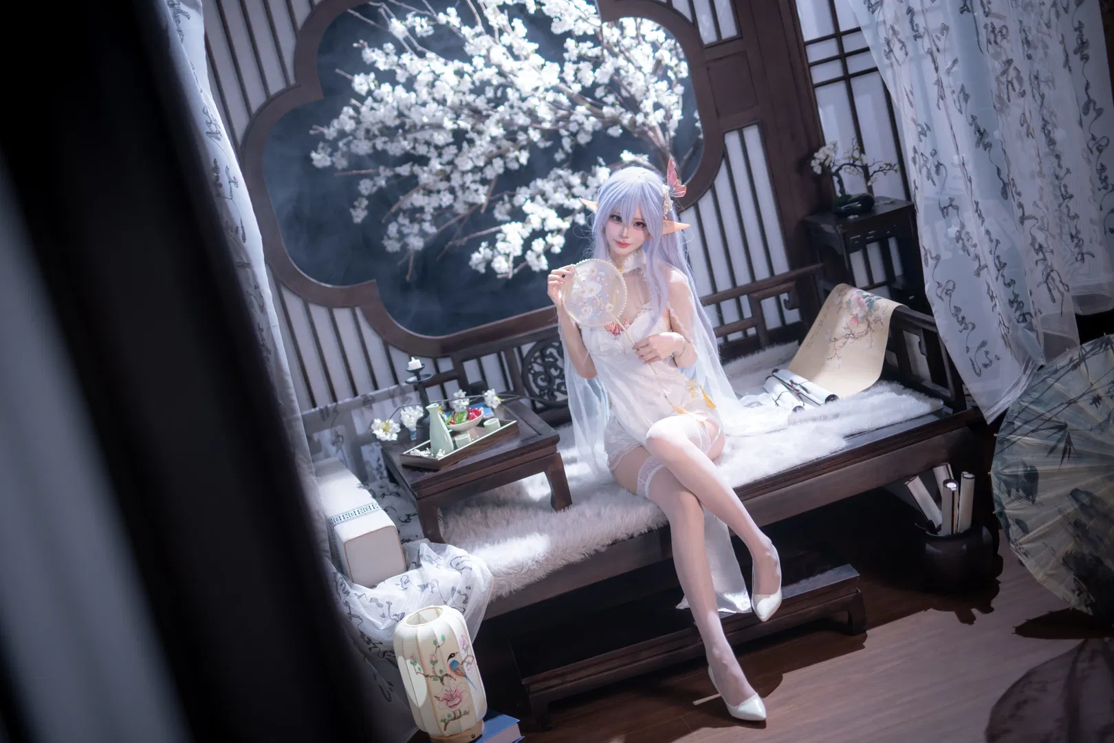 【阿尔比恩cos】碧蓝航线阿尔比恩的白纱精灵正片 - 第 4 张