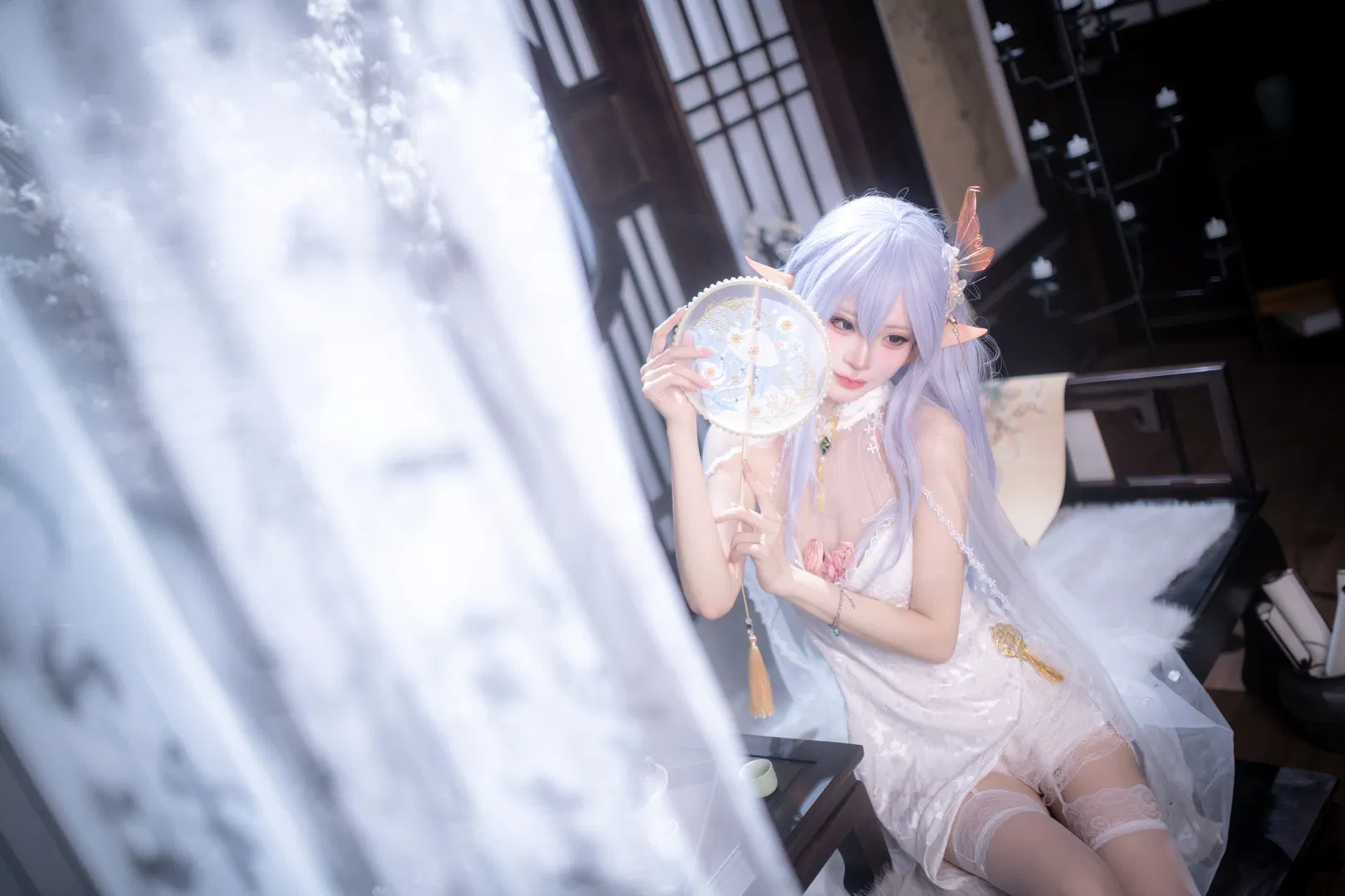 【阿尔比恩cos】碧蓝航线阿尔比恩的白纱精灵正片 - 第 5 张