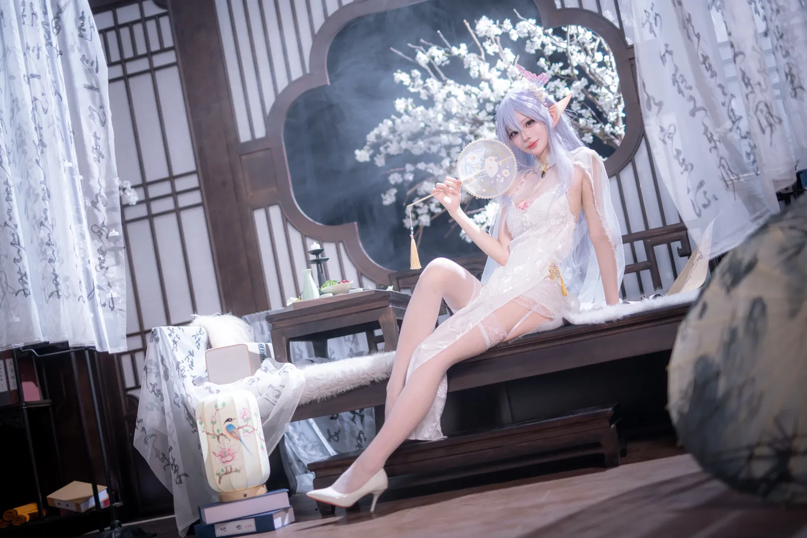 【阿尔比恩cos】碧蓝航线阿尔比恩的白纱精灵正片 - 第 6 张