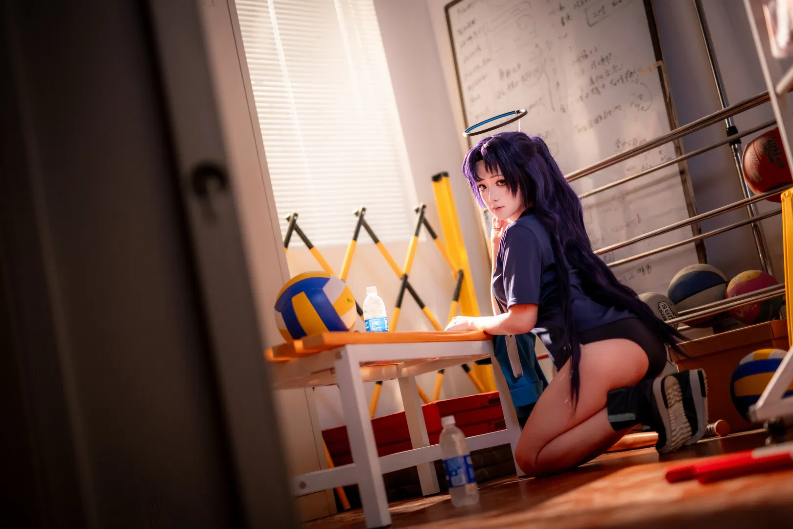【早濑优香cos】蔚蓝档案体操服，运动系的清爽体验 - 第 5 张