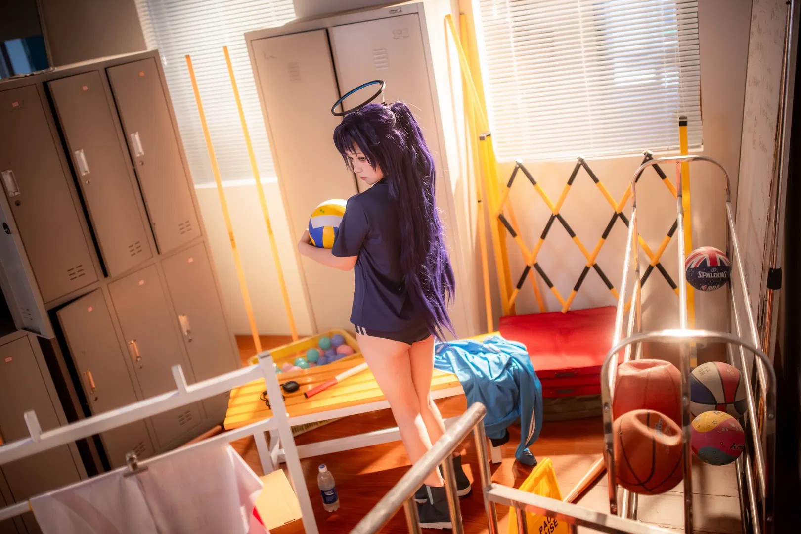 【早濑优香cos】蔚蓝档案体操服，运动系的清爽体验 - 第 9 张