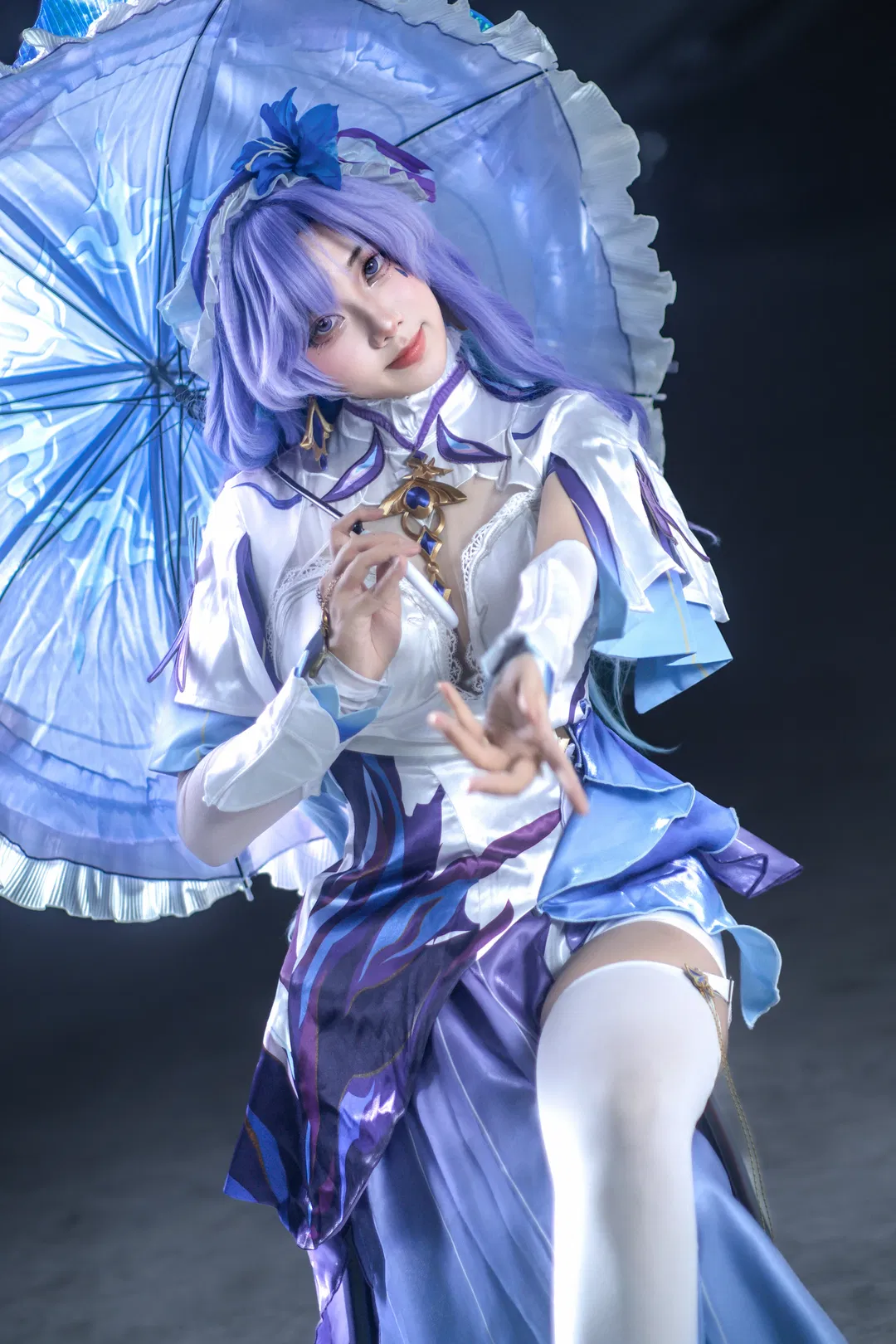 【坎特蕾拉cos】鳴潮深海里的藍紫色幻影 - 第 4 張
