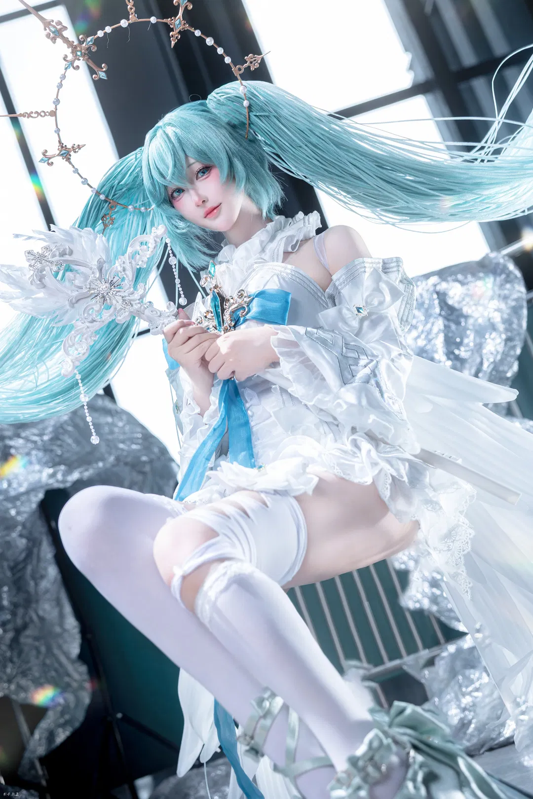 【初音未来cos】天使降临CICF，第一次出自己推的初音未来 - 第 2 张