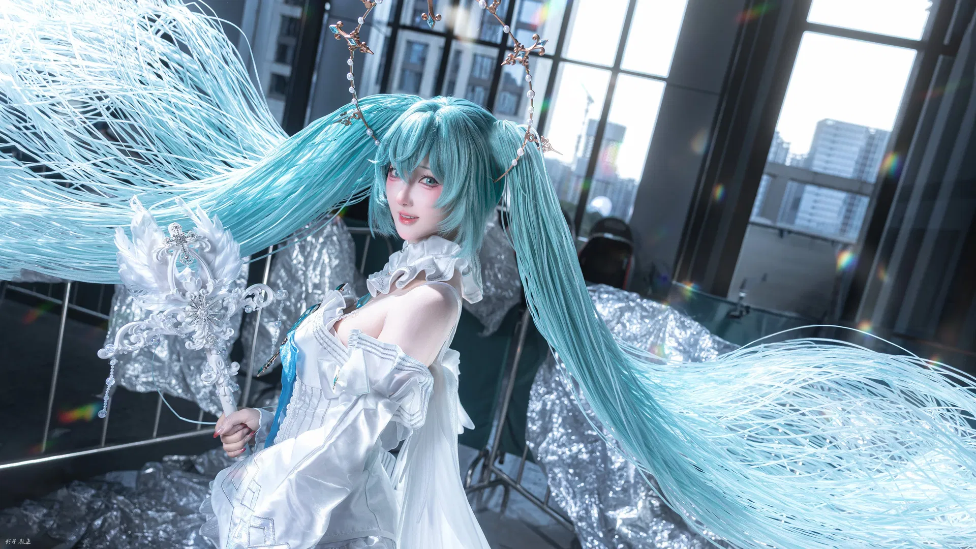 【初音未来cos】天使降临CICF，第一次出自己推的初音未来 - 第 7 张
