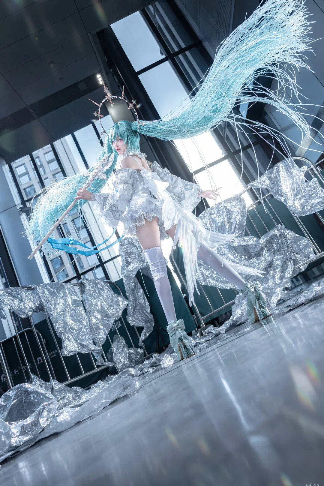【初音未来cos】天使降临CICF，第一次出自己推的初音未来 - 第 8 张