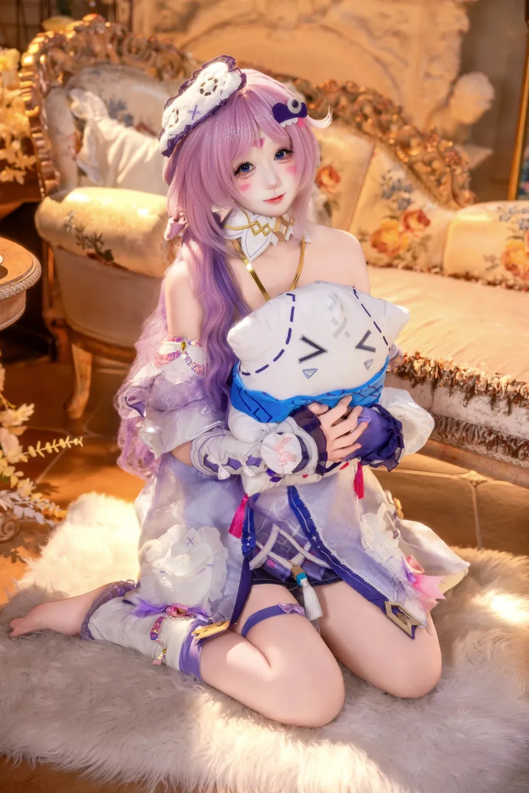 【茜特菈莉cos】原神幻想风的紫纱浪漫 - 第 2 张