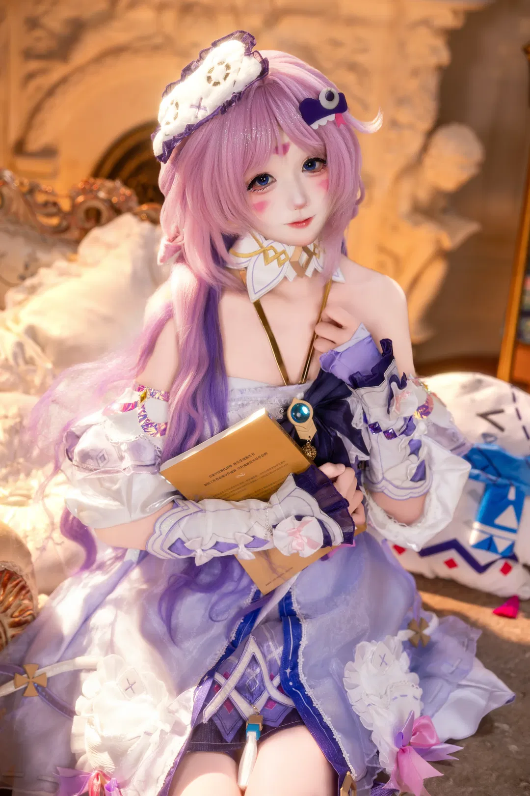【茜特菈莉cos】原神幻想风的紫纱浪漫 - 第 4 张