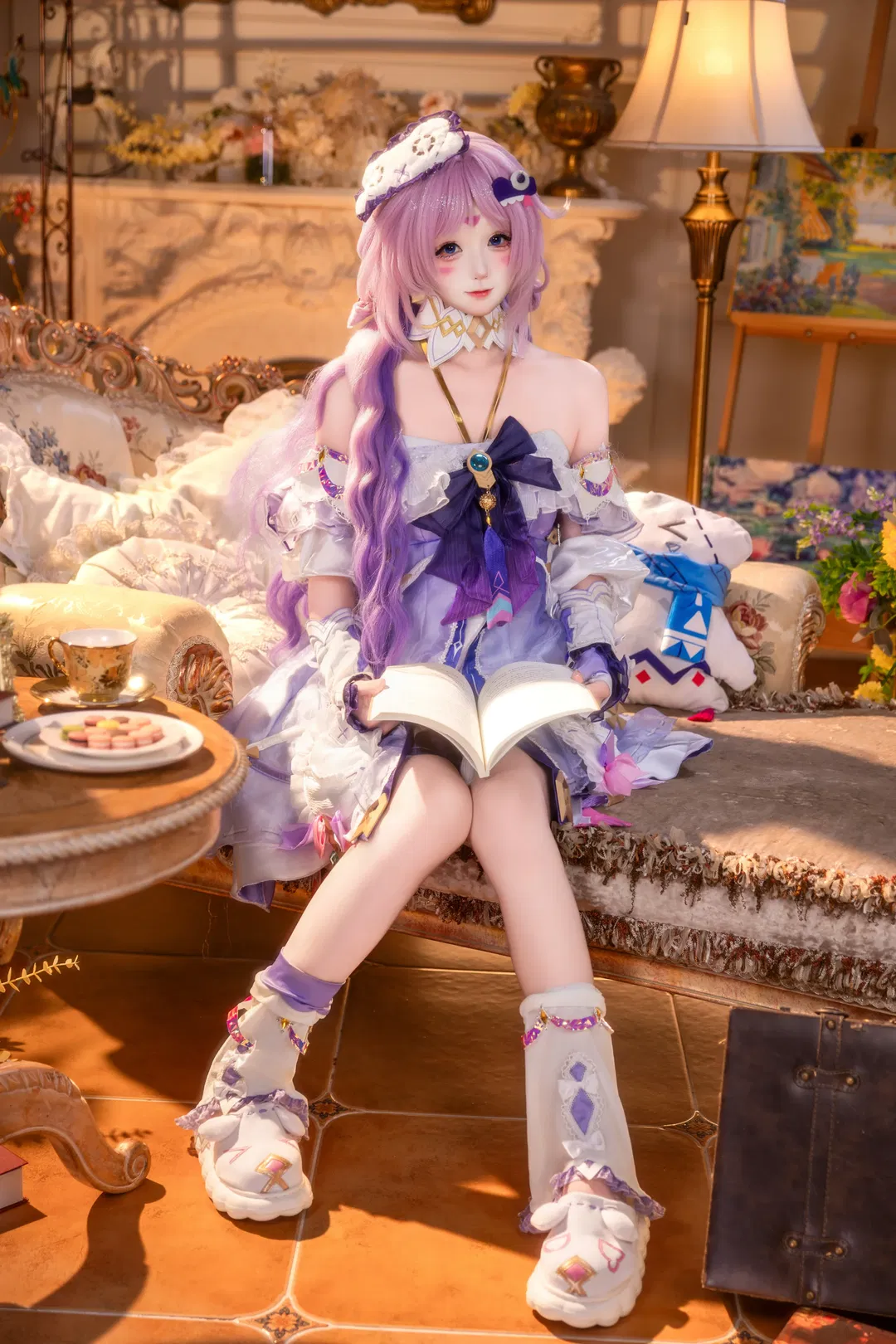 【茜特菈莉cos】原神幻想风的紫纱浪漫 - 第 5 张