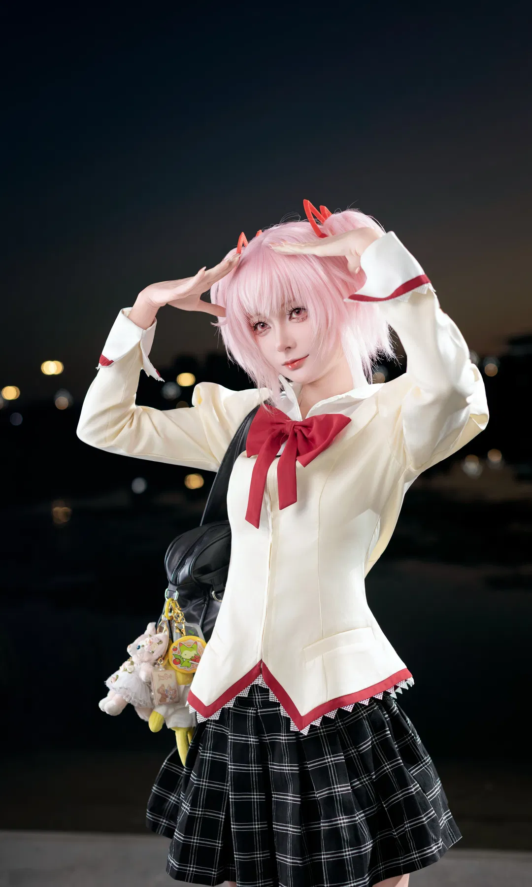 【鹿目圆cos】魔法少女小圆成都世界线漫展夜景场照 - 第 3 张