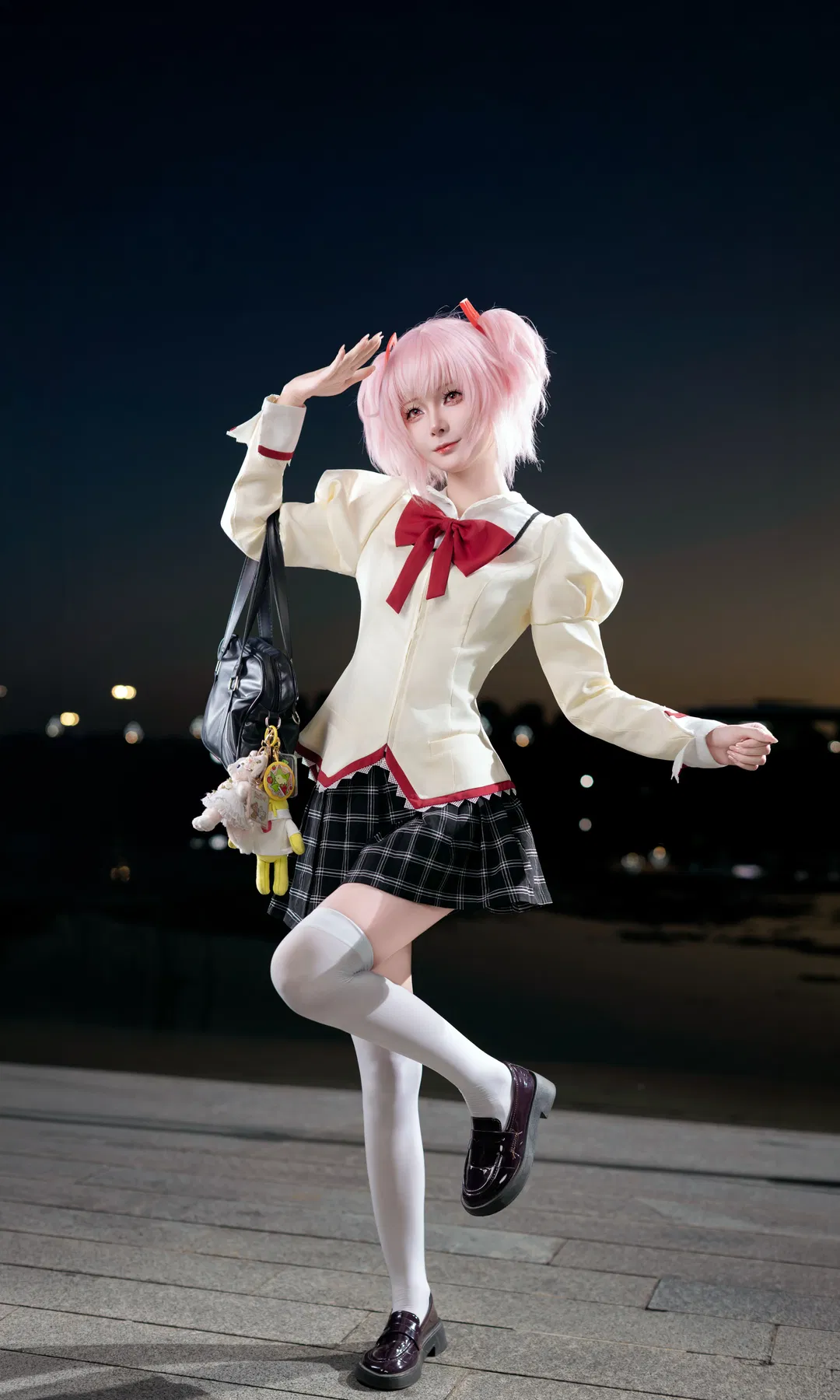 【鹿目圆cos】魔法少女小圆成都世界线漫展夜景场照