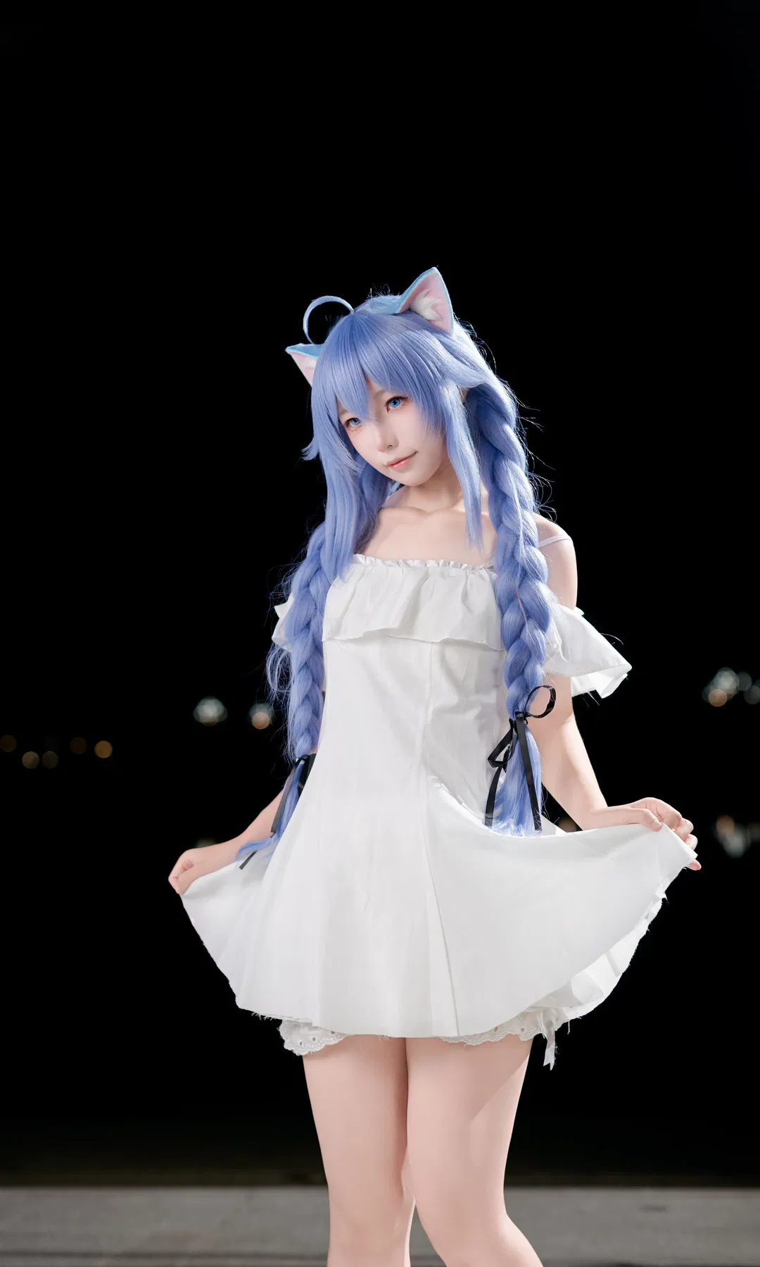 【洛琪希cos】无职转生成都世界线漫展场照，白裙猫耳魔法师 - 第 2 张